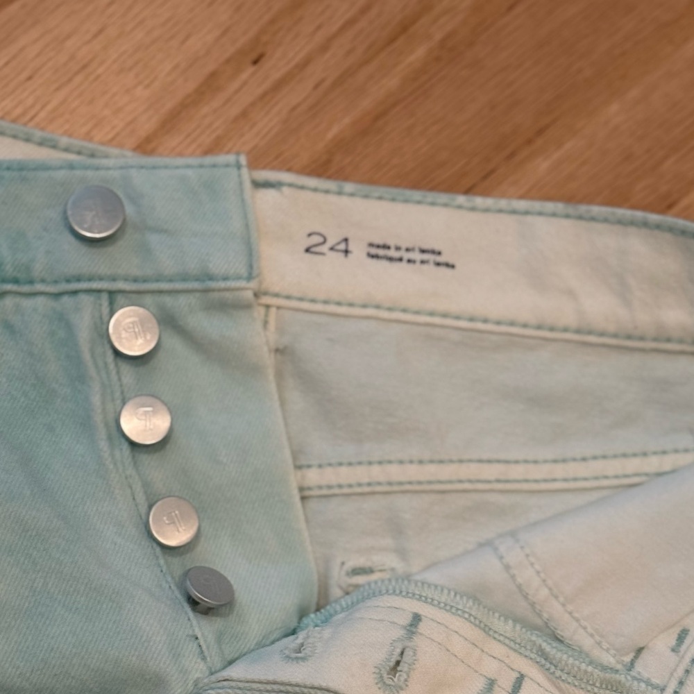 Pilcro Light Green High Waist Women's Shorts - Picture 6 of 7